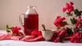 Refreshing Hibiscus Tea Image For Summer Picnic