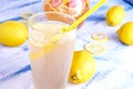 Refreshing Homemade Ice Cold Strawberry Lemonade Royalty Free Stock Photo