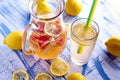 Refreshing Homemade Ice Cold Strawberry Lemonade Royalty Free Stock Photo