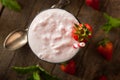 Refreshing Homemade Strawberry Milkshake Royalty Free Stock Photo