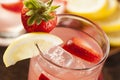 Refreshing Ice Cold Strawberry Lemonade Royalty Free Stock Photo
