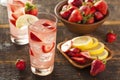 Refreshing Ice Cold Strawberry Lemonade Royalty Free Stock Photo