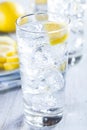 Refreshing Ice Cold Water with Lemon Royalty Free Stock Photo