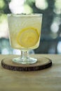 Refreshing iced lemon mix with honey Royalty Free Stock Photo