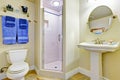 Refreshing ivory bathroom interior