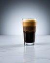 Refreshing Layered Coffee Drink: A Captivating Visual of Cold Brew Coffee with Foam Royalty Free Stock Photo