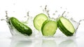 Refreshing Leap: Cucumber's Splash of Purity and Vitality