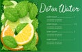 Refreshing lemon, orange, peppermint and cucumber detox water