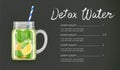 Refreshing lemon, orange, peppermint and cucumber detox water