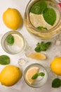 Refreshing lemonade with mint