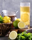 refreshing lemonade tea glass image Royalty Free Stock Photo