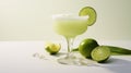 Refreshing Lime Margarita For A Perfect Summer Picnic Royalty Free Stock Photo