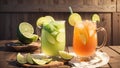 Refreshing Lime Margaritas with a Mexican Twist.AI Generated