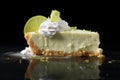 Refreshing Lime pie slice. Generate Ai