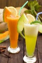 Refreshing melon juices