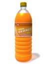Refreshing orange drink in plastic bottle Royalty Free Stock Photo