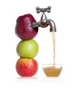 Refreshing Organic Apple Juice Royalty Free Stock Photo