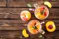 Refreshing peach drink