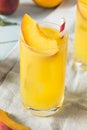 Refreshing Peach and Orange Fuzzy Navel Cocktail Royalty Free Stock Photo