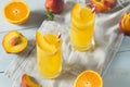 Refreshing Peach and Orange Fuzzy Navel Cocktail