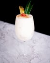 Refreshing pina colada served in a glass Royalty Free Stock Photo