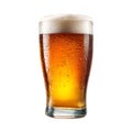 Refreshing Pint of Beer Amber Ale in a Glass against transparent background Royalty Free Stock Photo