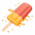 A refreshing popsicle melting under the summer sun Royalty Free Stock Photo