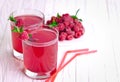 Refreshing raspberry drink with mint Royalty Free Stock Photo