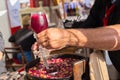 Refreshing sangria served on food stall.