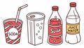 Refreshing Soda Cans, Soft Drinks Beverage Assortment, vector design Generative AI Royalty Free Stock Photo