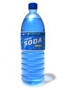 Refreshing soda drink in plastic bottle