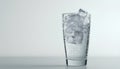 Refreshing soda water in glass on light gray background Royalty Free Stock Photo