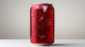 Refreshing Soda on White Background AI Generated