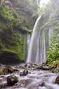 Refreshing and soothing view around Tiu Kelep waterfall, Lombok, Indonesia.