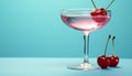 Refreshing summer cocktail with fresh fruit and a touch of romance generated by AI Royalty Free Stock Photo