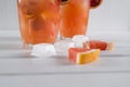 Refreshing summer cocktails with citrus fruits Royalty Free Stock Photo