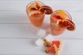 Refreshing summer cocktails with citrus fruits Royalty Free Stock Photo