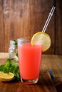 Refreshing summer drink with fruit punch Royalty Free Stock Photo