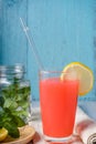 Refreshing summer drink with fruit punch Royalty Free Stock Photo