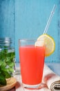 Refreshing summer drink with fruit punch Royalty Free Stock Photo