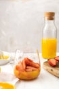 Refreshing summer drink, healthy snack, spanish dessert, orange juice Royalty Free Stock Photo