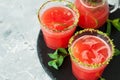 Refreshing summer drink watermelon lemonade Royalty Free Stock Photo