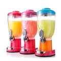 Refreshing summer drinks from a colorful slushie machine