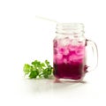 Refreshing summer drinks in jar Royalty Free Stock Photo