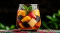 Refreshing summer fruit cocktail in a glass Royalty Free Stock Photo