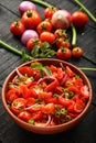 Refreshing Summer salad with fresh vegetables Royalty Free Stock Photo