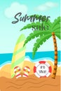 Refreshing summer sale template. VECTOR