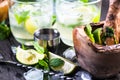 Refreshing traditional cuban mojito