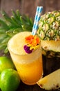 Refreshing tropical fruit smoothie for gaining tons of life energy