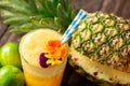 Refreshing tropical fruit smoothie for gaining tons of life energy